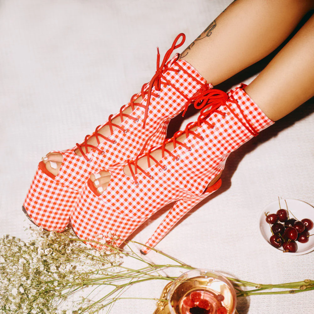 Gingham - OHOT Boot Wide Fit - 8 INCH - LIMITED ED.