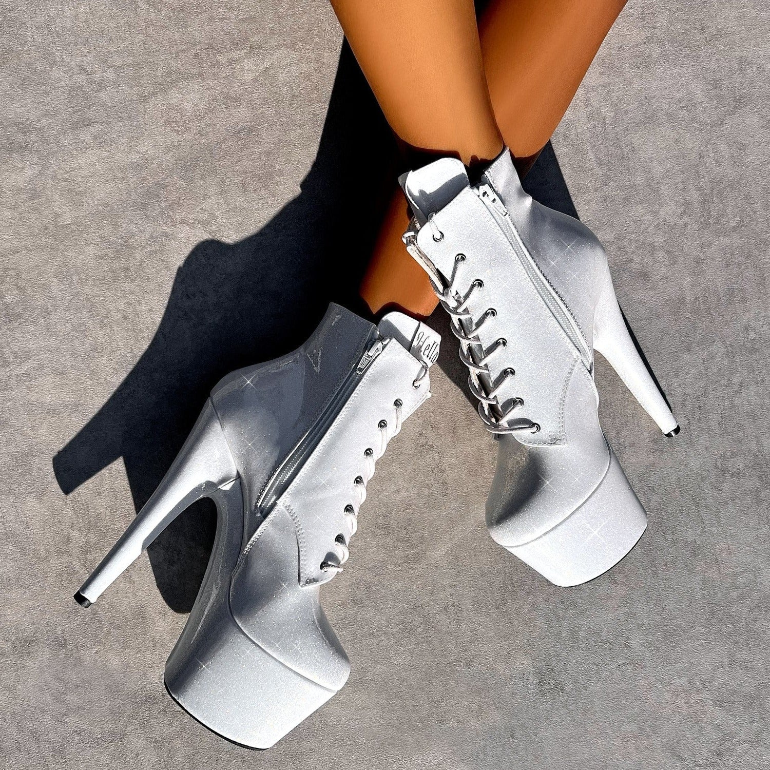 The Glitterati Ankle Boot - Snow Kween - 7 INCH - Image 3