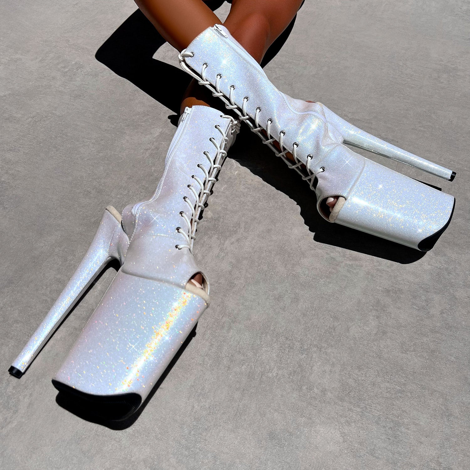 The Glitterati - OHOT Boot - Snow Kween - 9INCH - Image 5