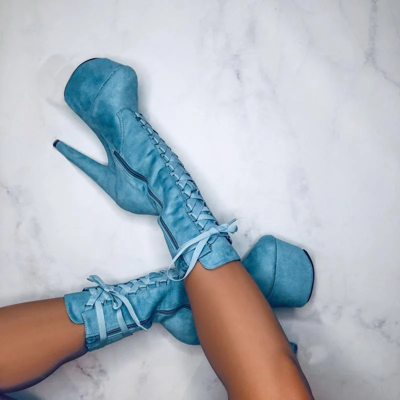 High Babydoll Baby Blue - 7 INCH