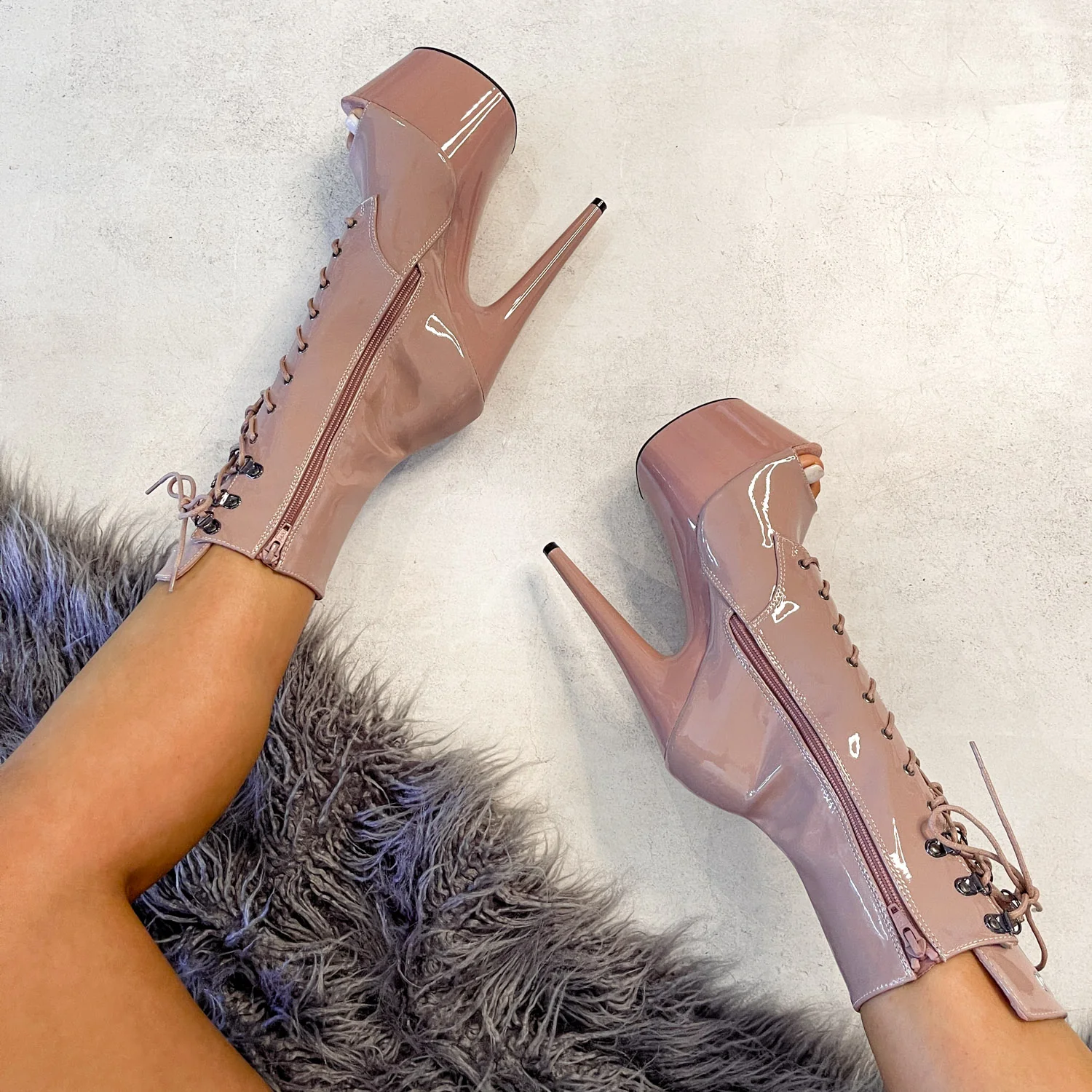 LipKit Open Toe Boot - Boujee - 7 INCH - Image 3
